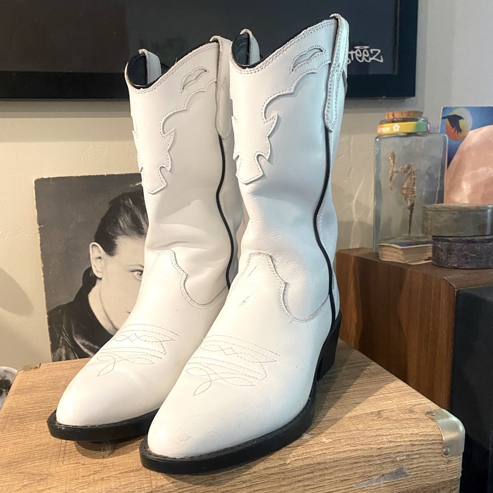 White Indio Cowboy Boots Australia Roc